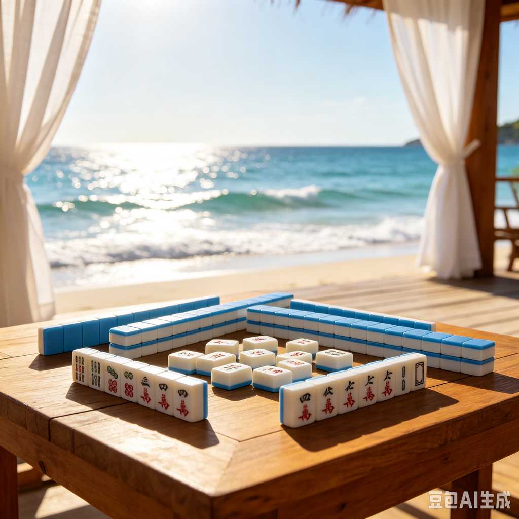 flat print mahjong set